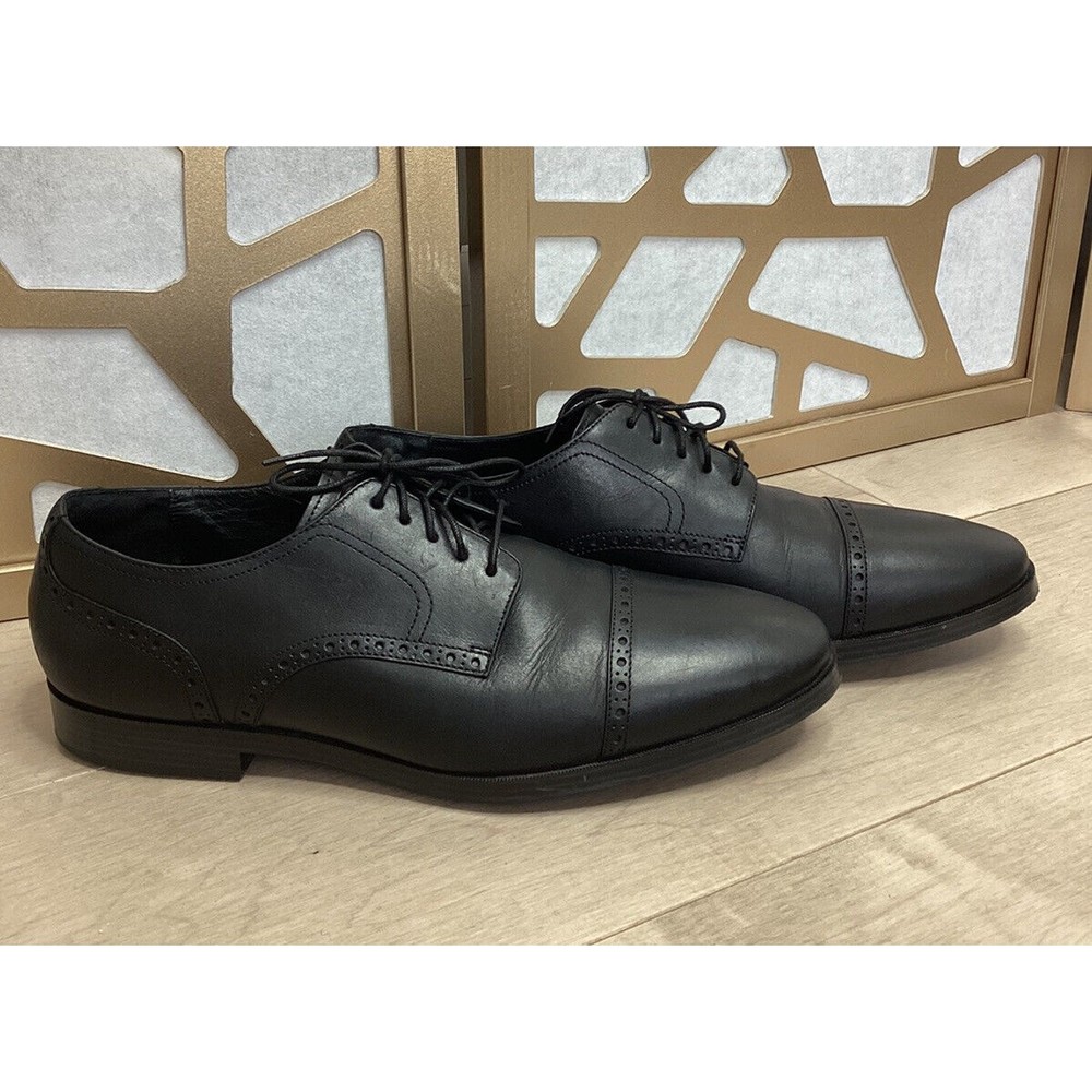 COLE HAAN Cole Haan Jefferson Grand Cap Toe Oxford DRESS SHOES BLACK LEATHER 12 - Picture 3 of 10